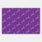 人形パーティーガーリーピンククリスマストナディアパターン ラッピングペーパーシート (正面)