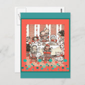 人形パーティー ポストカード (正面/裏面)