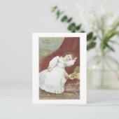 人形ビクトリアンはがき付きの少女 ポストカード (スタンド正面)