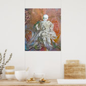 人形ビクトリアンプリント ポスター (キッチン)