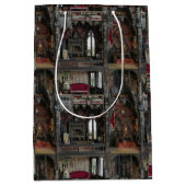 人形ビクトリアン入り幽霊のよく出るゴシック体のドールショーズ ミディアムペーパーバッグ (正面)