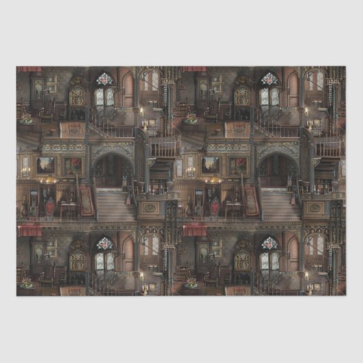 人形ビクトリアン入り幽霊のよく出るゴシック体のドールショーズ 薄葉紙 (正面)