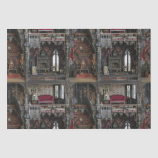 人形ビクトリアン入り幽霊のよく出るゴシック体のドールショーズ 薄葉紙