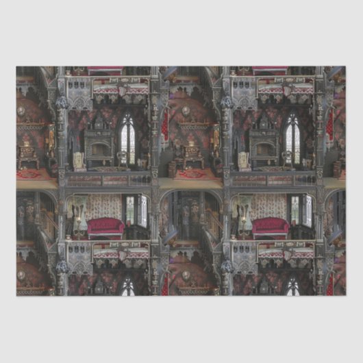 人形ビクトリアン入り幽霊のよく出るゴシック体のドールショーズ 薄葉紙 (正面)