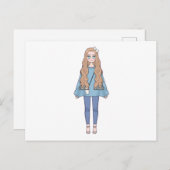 人形ポストカード ポストカード (正面/裏面)