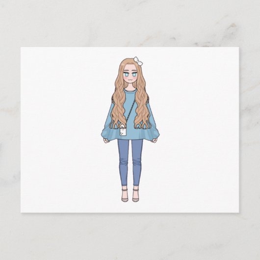 人形ポストカード ポストカード (正面)