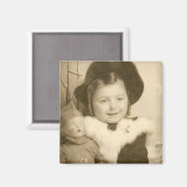 人形マグネット付小さな女の子 マグネット (正面/裏面)