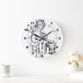 「人形メーカー」 ラージ壁時計 (ホーム)