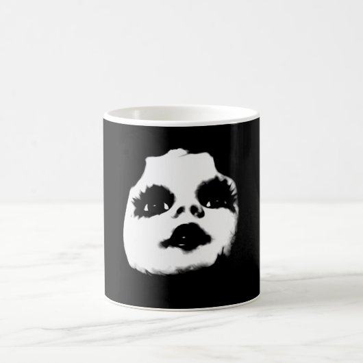 人形ユニーク顔 コーヒーマグカップ (中央)