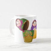 人形ロシアののネスト コーヒーマグカップ (正面左)