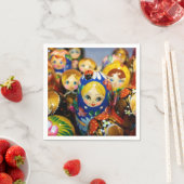 人形ロシアののネスト スタンダードカクテルナプキン (インサイチュ)