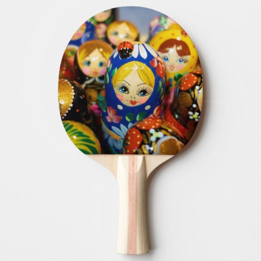 人形ロシアののネスト 卓球ラケット (正面)