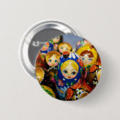 人形ロシアののネスト 缶バッジ (正面&裏面)