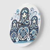 人形ロシアのの壁時計 ラージ壁時計 (傾斜)