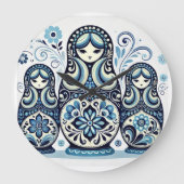 人形ロシアのの壁時計 ラージ壁時計 (正面)