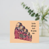 人形ロシアのはがき ポストカード (スタンド正面)