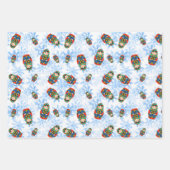 人形ロシアのを巣作るマトリョシカ冬 ラッピングペーパーシート (正面2)