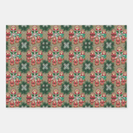 人形ロシアのを巣作るマトリョシカ冬 ラッピングペーパーシート