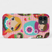 人形ロシアのイラストレーション背景 Case-Mate iPhoneケース (裏面(横))