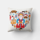 人形ロシアのマトリヨシュカクッションカバー クッション (裏面)