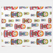 人形ロシアの毛布 フリースブランケット (正面(横))