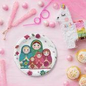 人形ロシアの紙プレート ペーパープレート (パーティー)