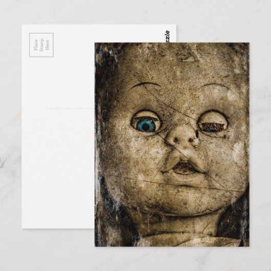 人形不気味。 ポストカード (正面/裏面)