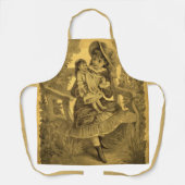 人形付きヴィンテージ エプロン (正面)