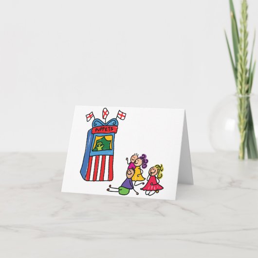 人形劇のメッセージカード カード (正面)