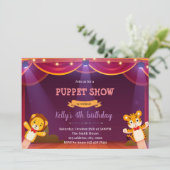 人形劇の誕生日の招待 招待状 (スタンド正面)