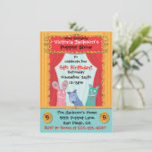 人形劇パーティー招待状 招待状 (スタンド正面)