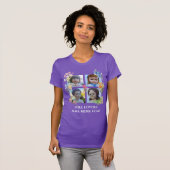 人形好きはもっと楽しい Four Square w Flowers 3 Tシャツ (正面フル)