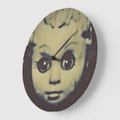 人形幽霊のよく出る贈り物 ラージ壁時計 (傾斜)