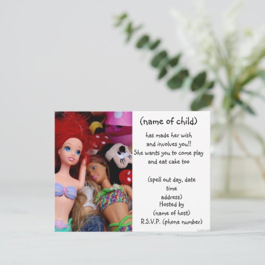 人形招待状 招待状 (スタンド正面)