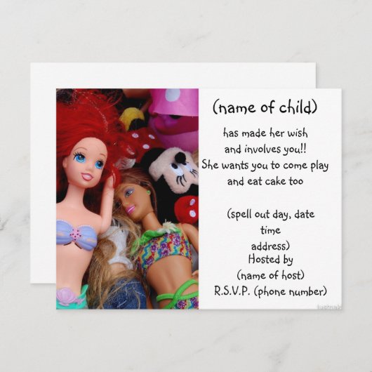 人形招待状 招待状 (正面/裏面)