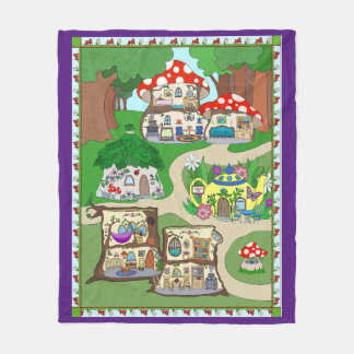 人形毛布遊布 フリースブランケット