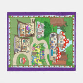 人形毛布遊布 フリースブランケット (正面(横))