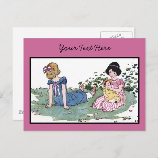 人形遊と一緒に ポストカード (正面/裏面)