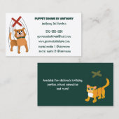 人形遣い人形劇マリオネット操り人形カスタムショー 名刺 (正面/裏面)