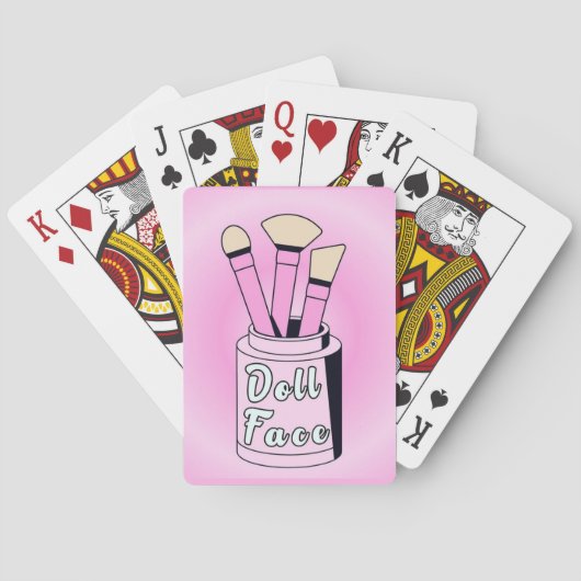 人形顔- 1940sキャンバス印刷 トランプ (裏面)