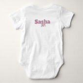 人形顔Tシャツ ベビー ボディスーツ (裏面)