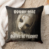 人形80年代幽霊のよく出るホラー映画の悪魔が憑依 クッション (ブランケット)