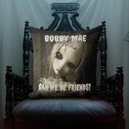 人形80年代幽霊のよく出るホラー映画の悪魔が憑依 クッション