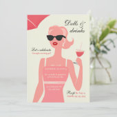 人形&ドリンク30thバースデーカクテルパーティー 招待状 (スタンド正面)