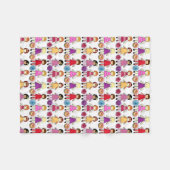 人形 フリースブランケット (正面(横))