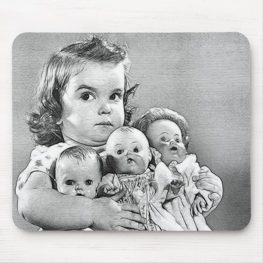 人形 マウスパッド (正面)