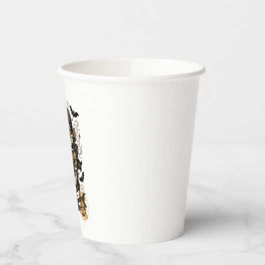 人形 – 幽霊のよく出るハロウィーン漫画 紙コップ (左)