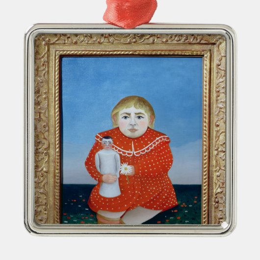 人形、c.1892またはc.1904-05の女の子 メタルオーナメント (正面)