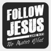 人後を追のキリスト教の信仰に関わらずイエス スクエアシール (正面)