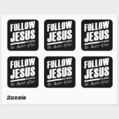 人後を追のキリスト教の信仰に関わらずイエス スクエアシール (シート)